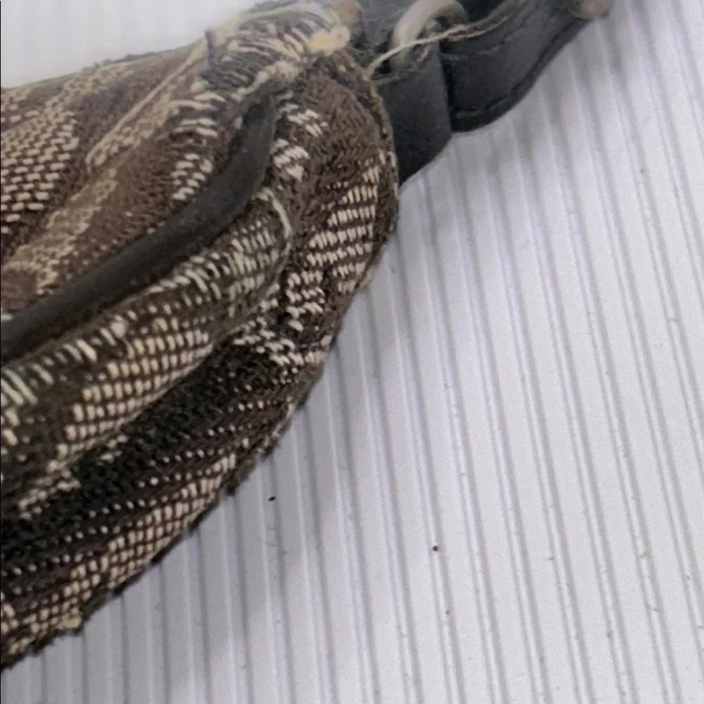 Christian Dior Brown Vintage Saddle Bag Canvas Shoulder Bag - Picture 10 of 16